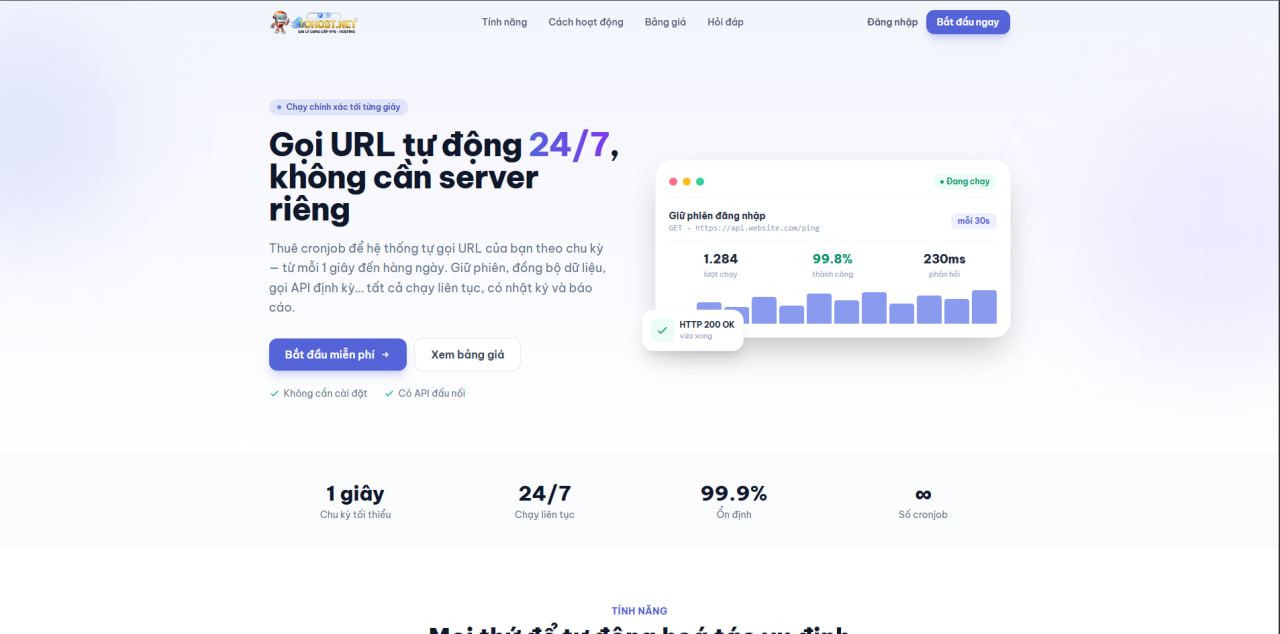 Source Code Website Thuê Cronjob 24/7 — Laravel 12 | Full Ví, Nạp Bank/Thẻ Tự Động, API, Affiliate